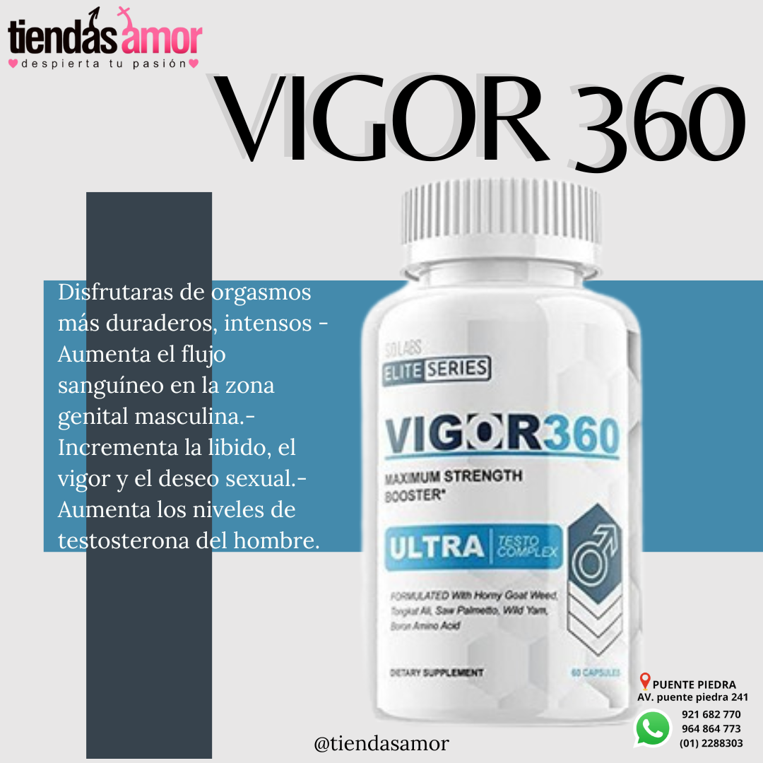 Vigor 360 Original 60 Pastillas ERECCIONES FUERTES Y DE LARGA DURACION